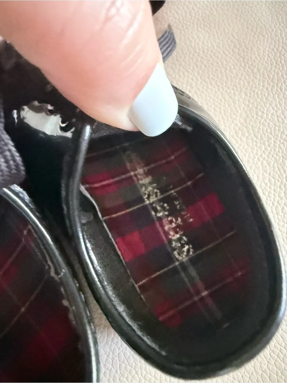 3 for $25 Vintage Patent Lace-Up Baby Shoes in Black